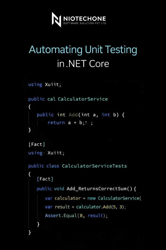 Automating unit testing in .NET Core using xUnit example
