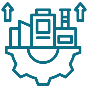 Illustration of offshore development showing global collaboration, coding symbols, and remote teamwork across continents.