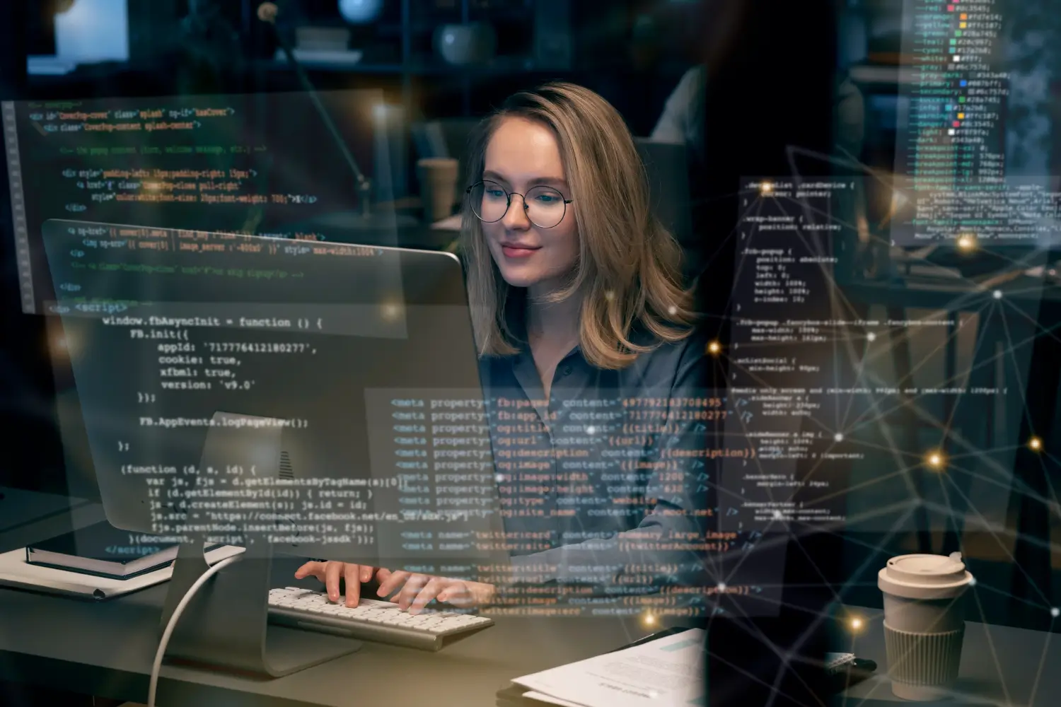 Female developer working on advanced coding projects at NiotechOne software solutions