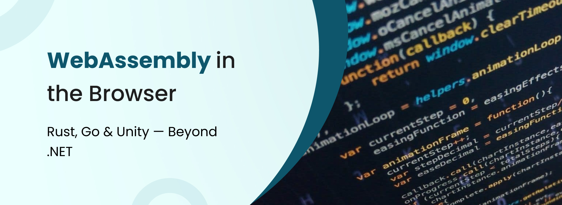 WebAssembly in the browser enabling high-performance web applications with near-native speed, portability, and cross-language support