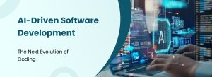 AI-driven software development transforming modern applications with automation, analytics, and intelligent decision-making.