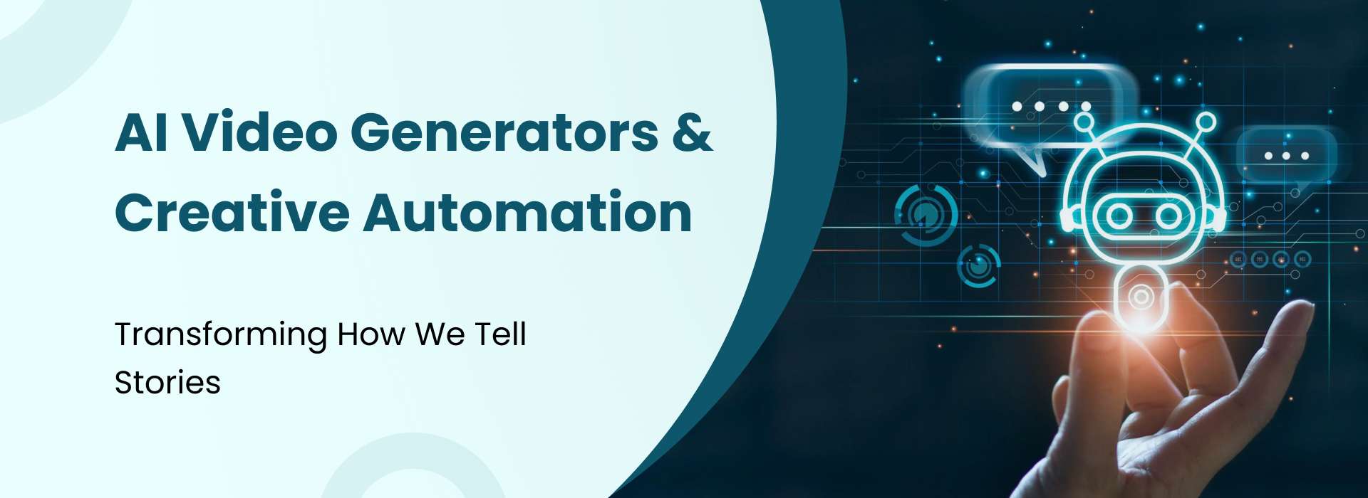 A title card reading "AI Video Generators & Creative Automation: Transforming How We Tell Stories.
