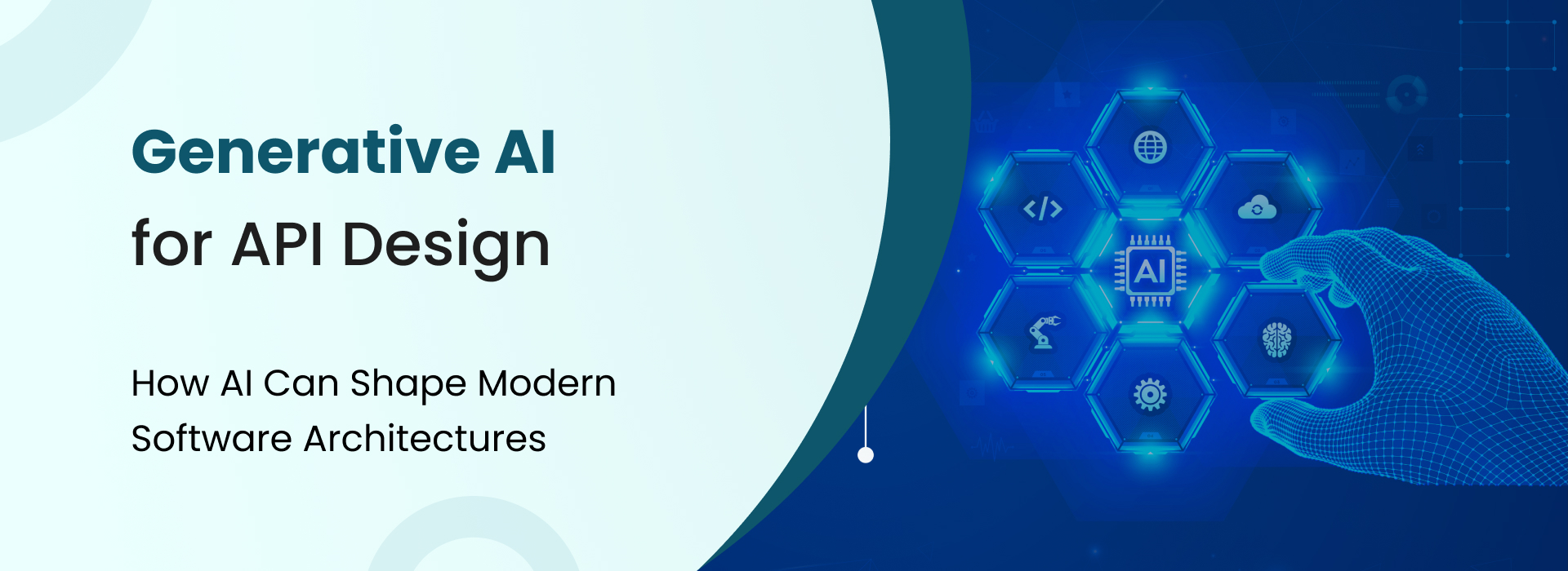 A title card for "Generative AI for API Design" asking "How AI Can Shape Modern Software Architectures.