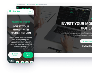 Stocker inventory management app UI dashboard