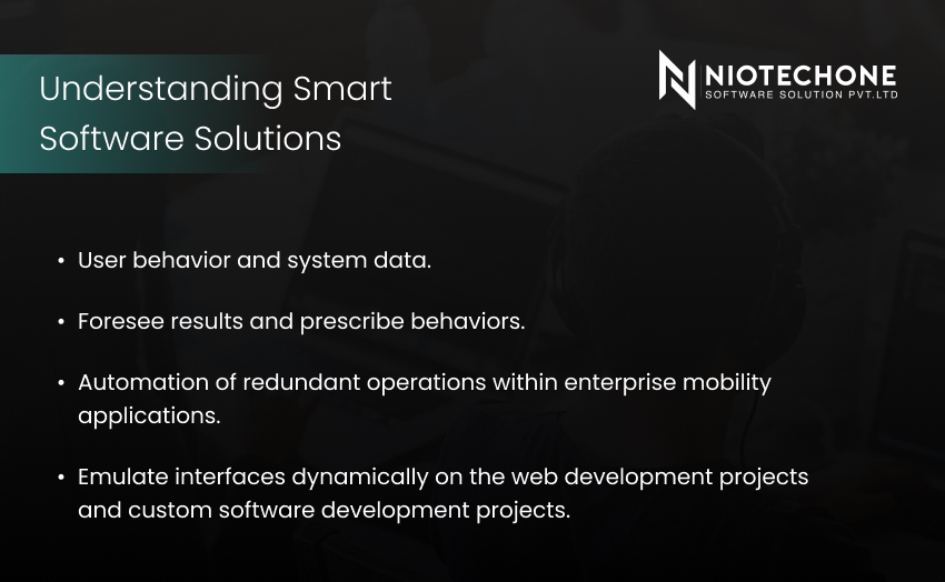 Smart software solutions powered by AI and machine learning driving business automation and innovation.