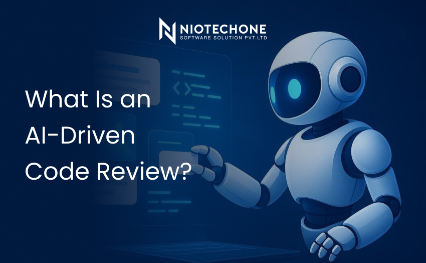 A simple slide with the question "What Is an AI-Driven Code Review?