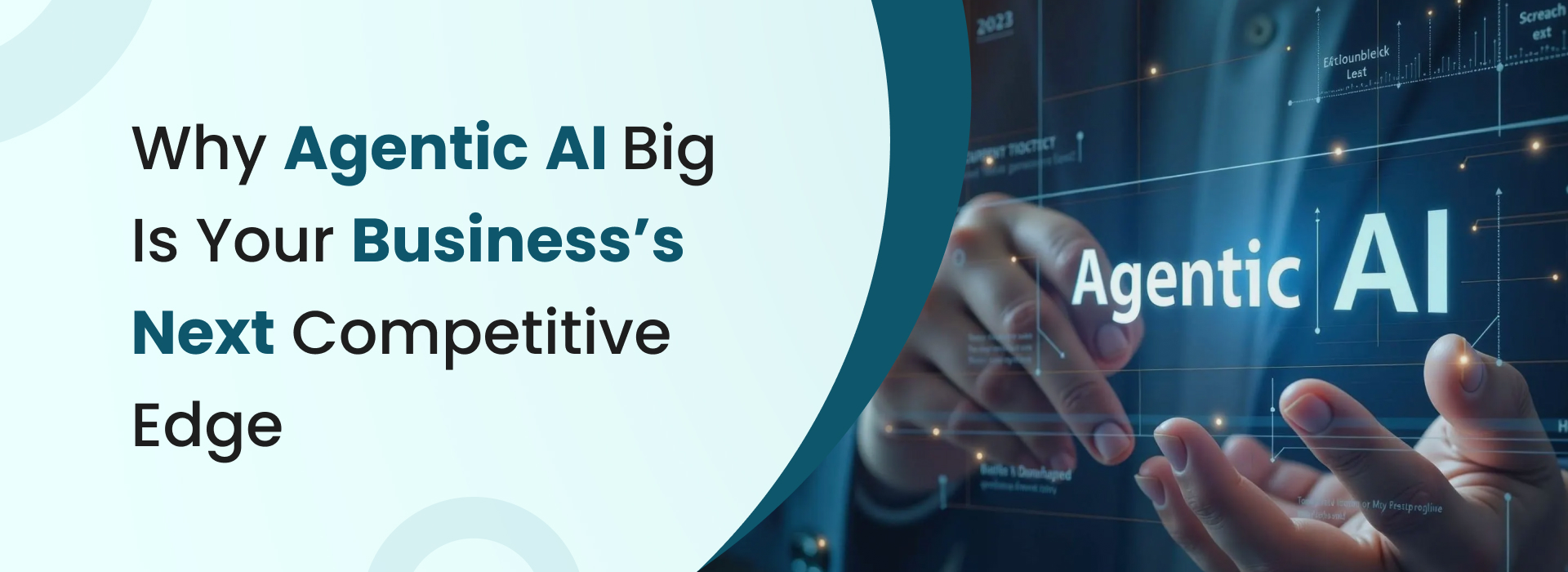 Business professional interacting with Agentic AI holographic interface — future of business automation.