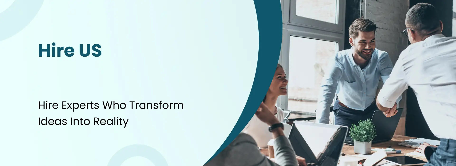 Hire us section design created using CSS Flexbox