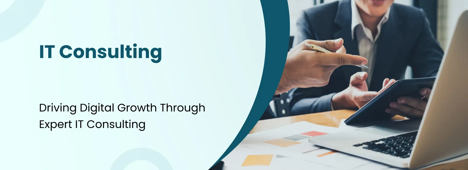 Modern IT consulting website layout created with CSS Flexbox