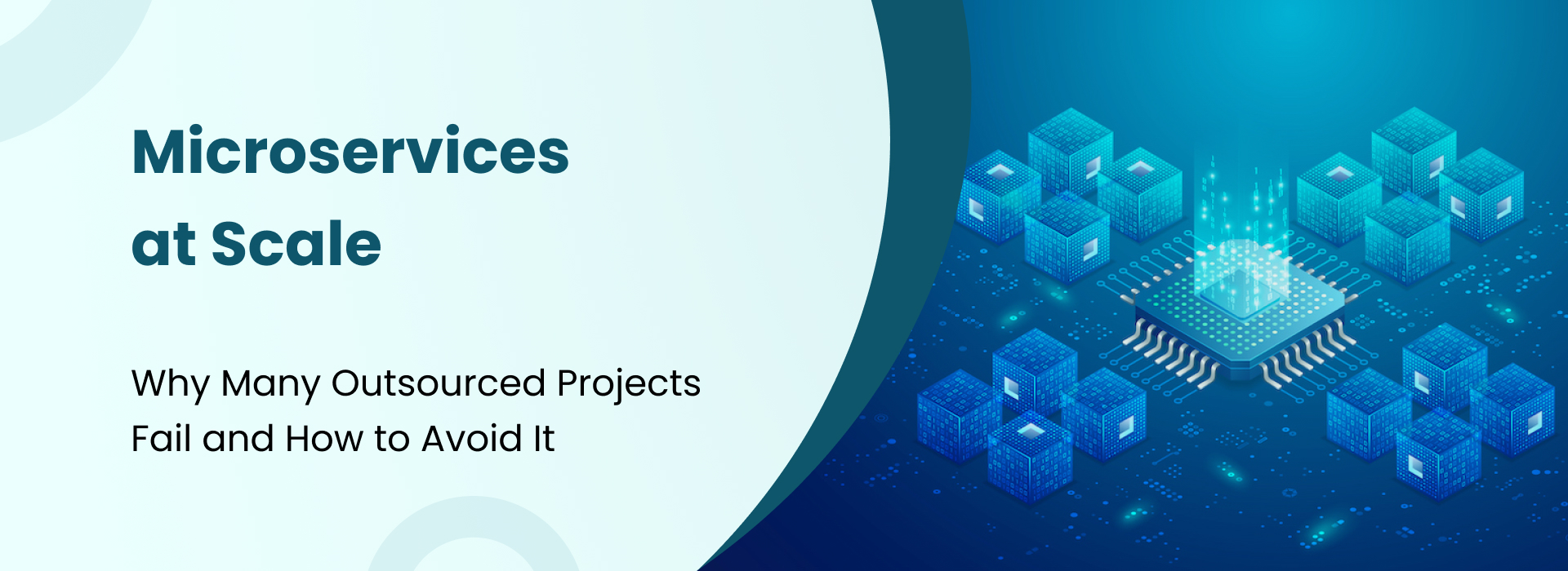 Microservices at scale architecture illustration for outsourced software projects