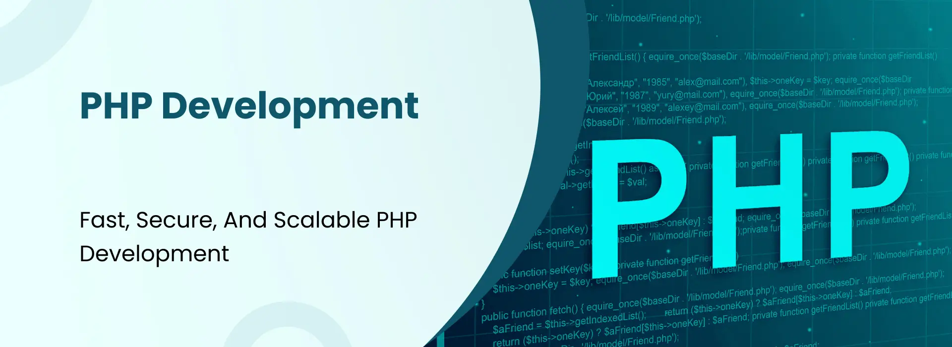 PHP Development Logo or Coding Interface