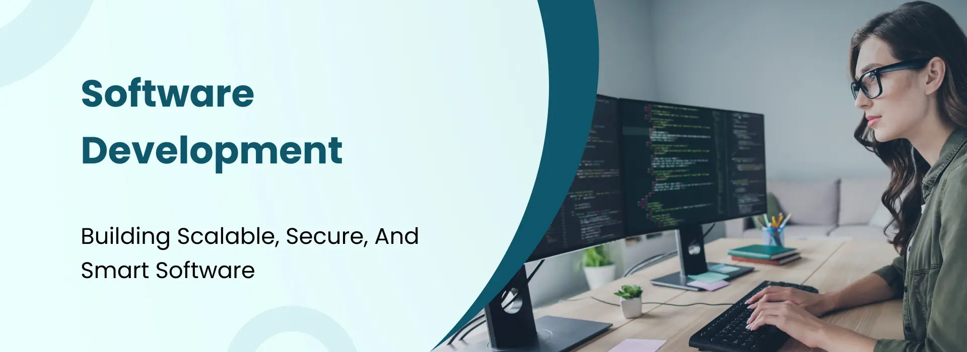 Responsive software development layout created with CSS Flexbox