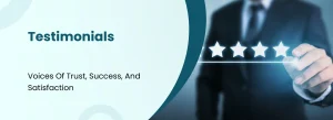 Customer giving five-star feedback – representing client satisfaction with NiotechOne Software Solution services.