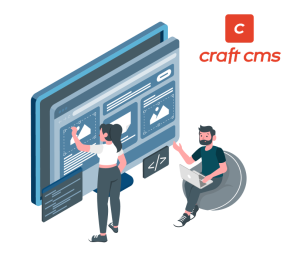 Developer building dynamic website using Craft CMS content management system