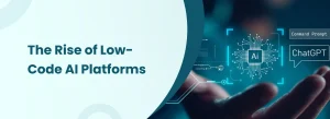 Low-code AI platform interface showcasing drag-and-drop automation and intelligent workflow building.