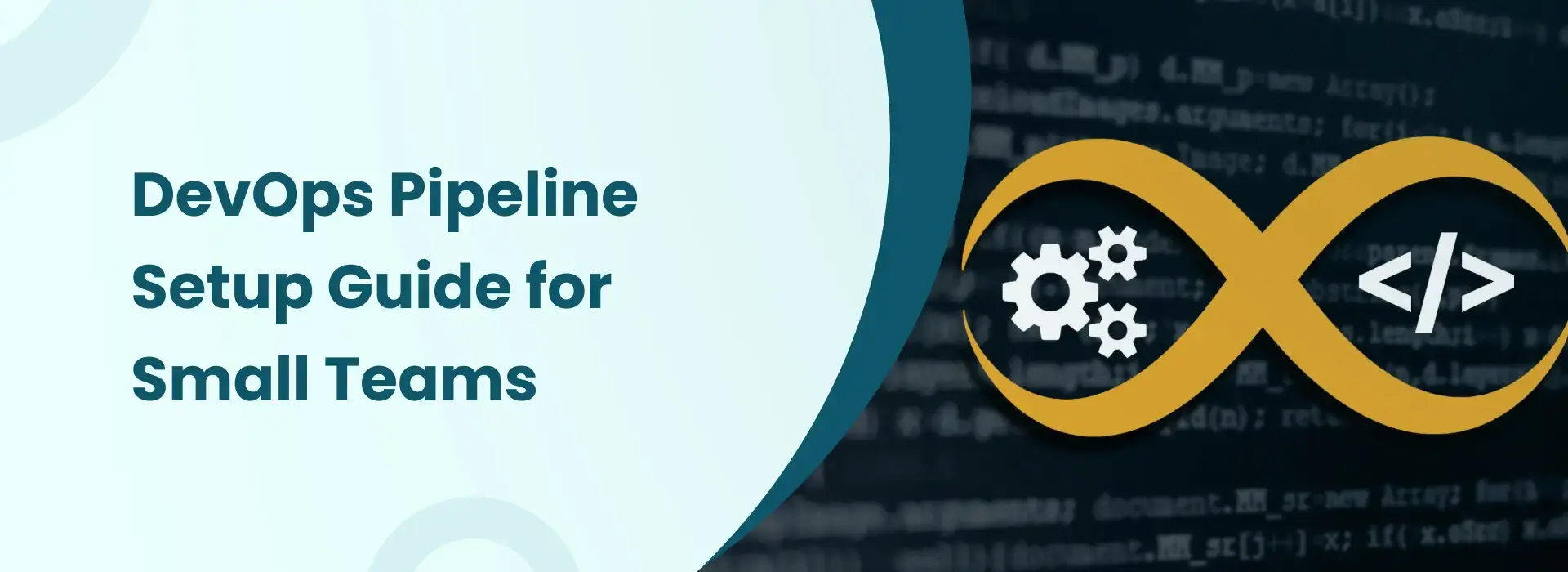 DevOps pipeline setup guide for small teams with CI/CD infinity symbol illustration