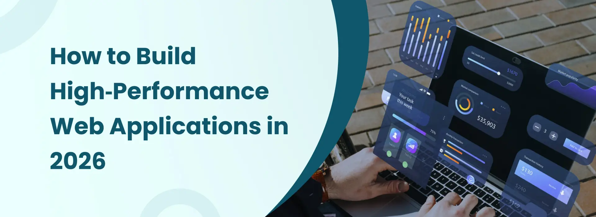 Developer building high-performance web application using modern frameworks and optimization techniques