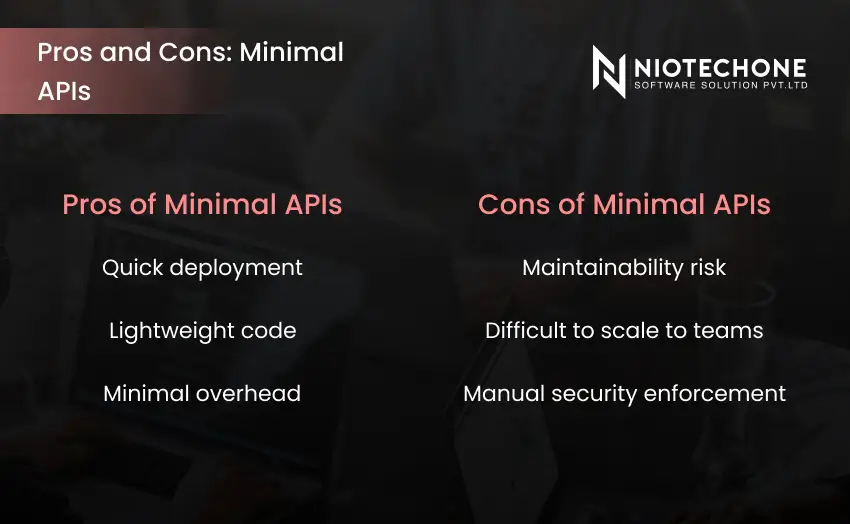 Pros and cons of minimal APIs in .NET development