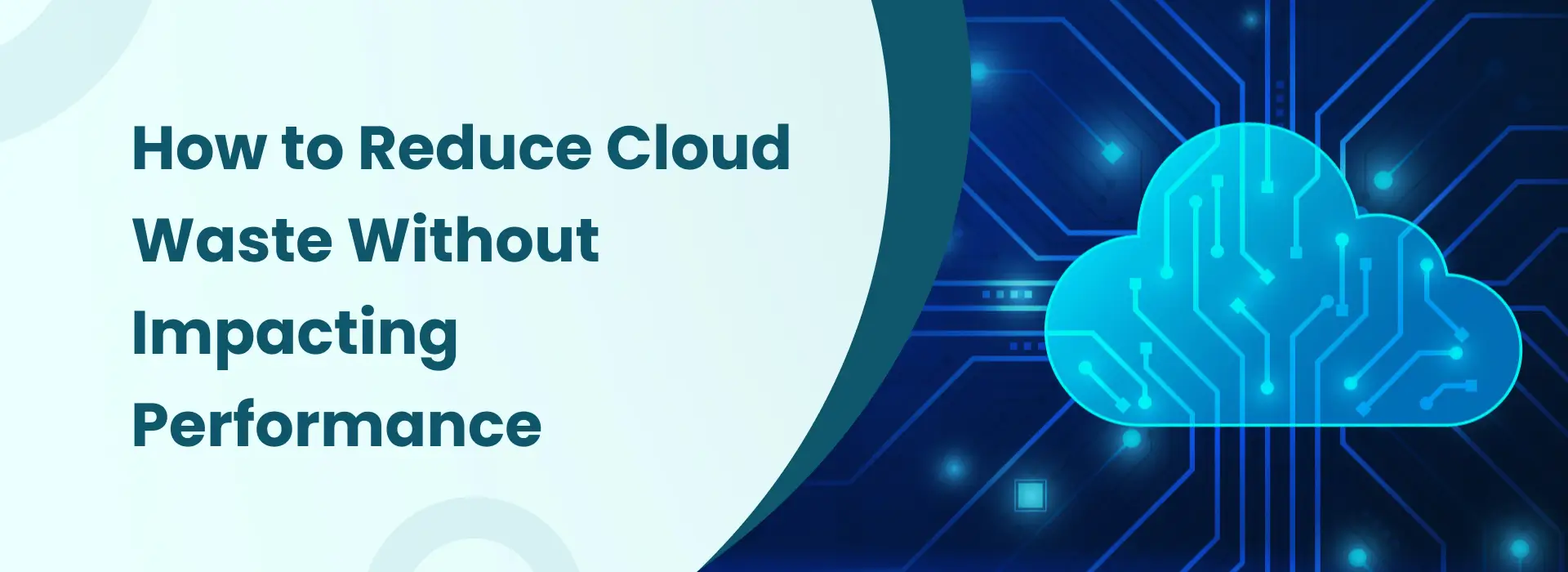 How to reduce cloud waste without impacting performance with cloud computing illustration