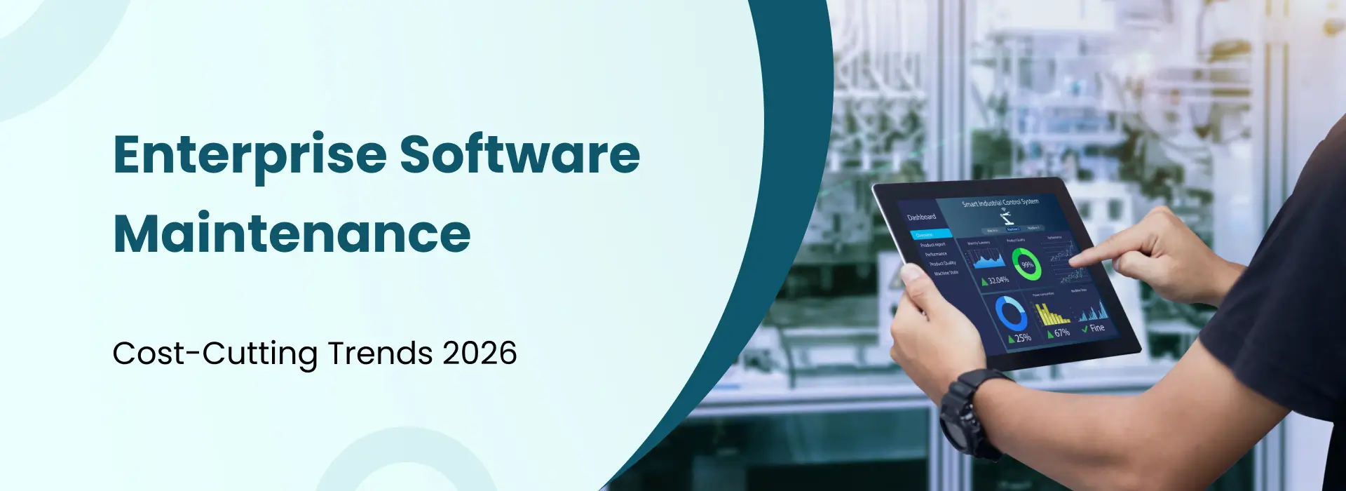 Enterprise software maintenance dashboard showing performance analytics
