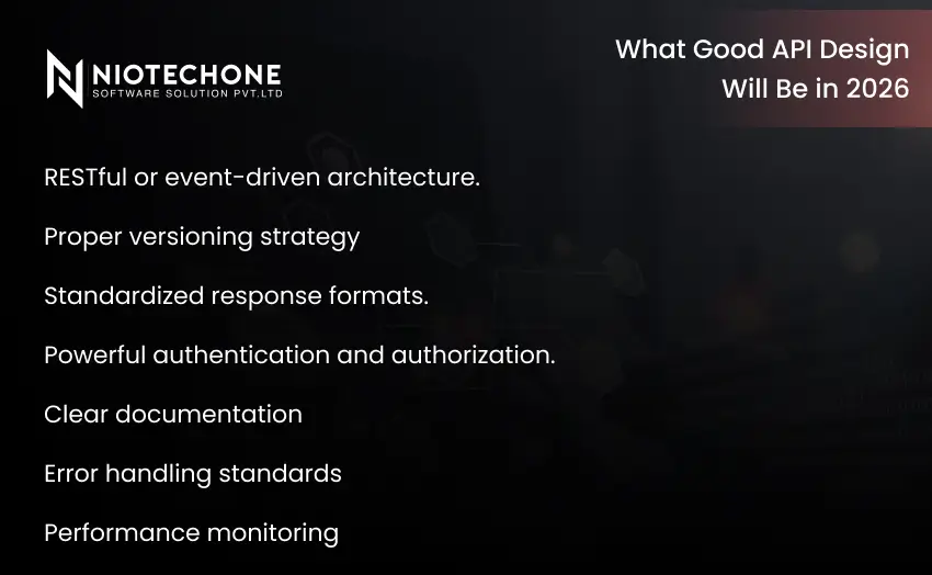 Best practices for good API design in 2026 including REST architecture and authentication