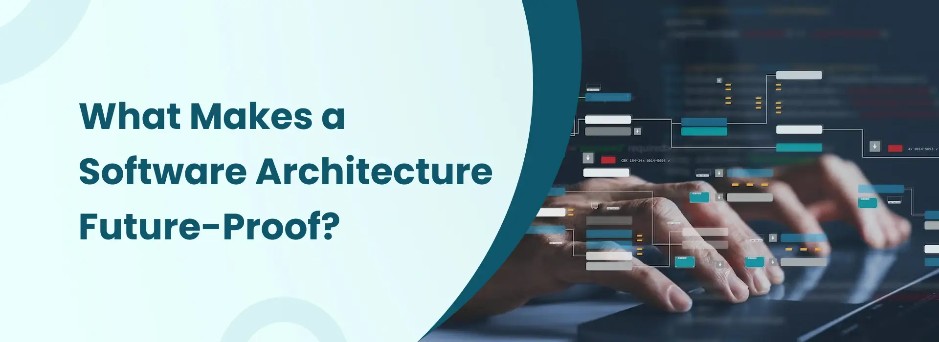 Future-proof software architecture concept with scalable system design diagram