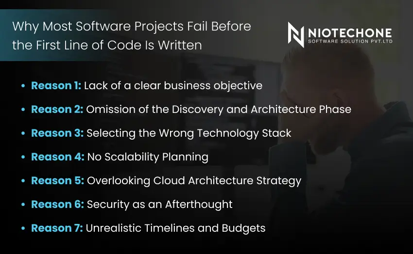 Reasons why most software projects fail before coding starts