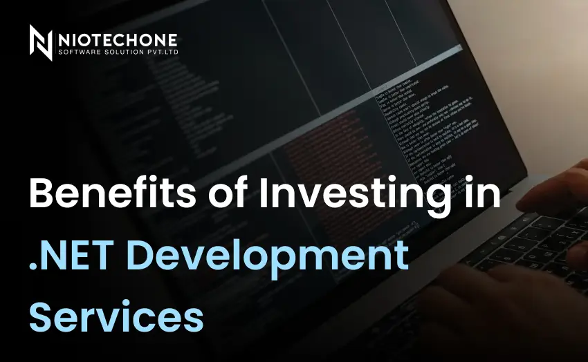Developer working on code highlighting benefits of investing in .NET development services for scalable applications.