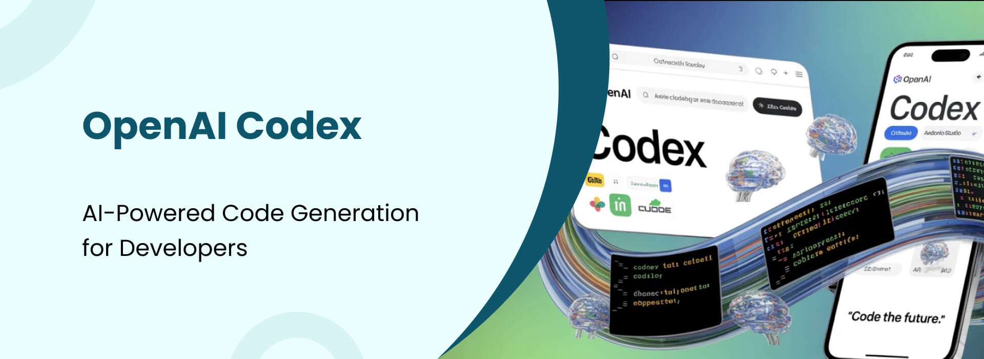 Featured image of OpenAI Codex showing AI-powered code generation tools, developer integrations, and coding automation concepts.