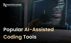 Developer working on code using popular AI-assisted coding tools for productivity and automation.