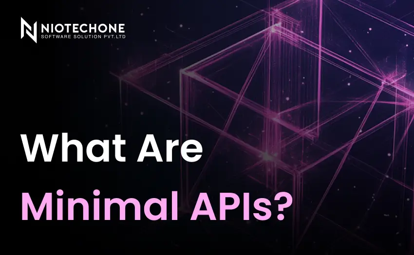 What Are Minimal APIs concept image with modern digital abstract design and ASP.NET Core development theme.