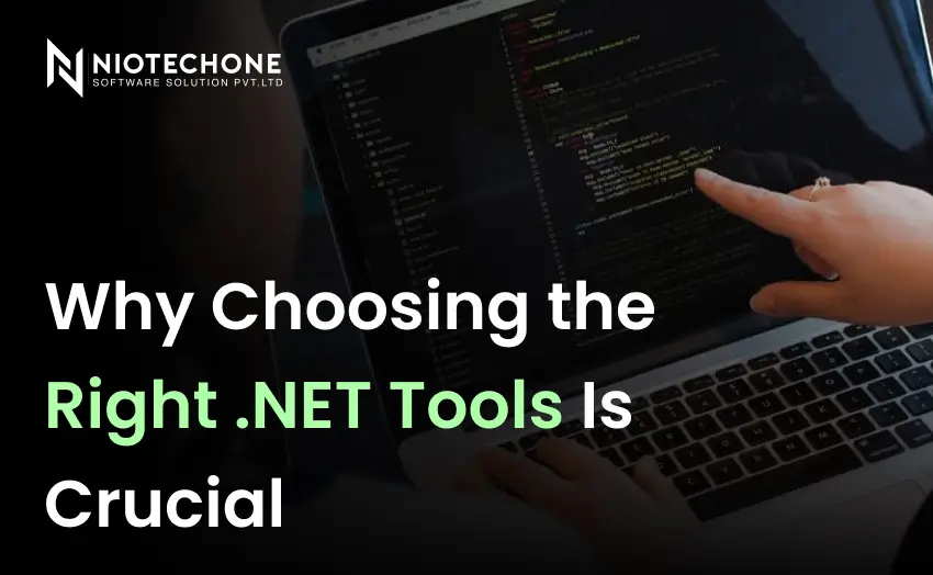 Programmer analyzing code to select the right .NET tools for efficient development
