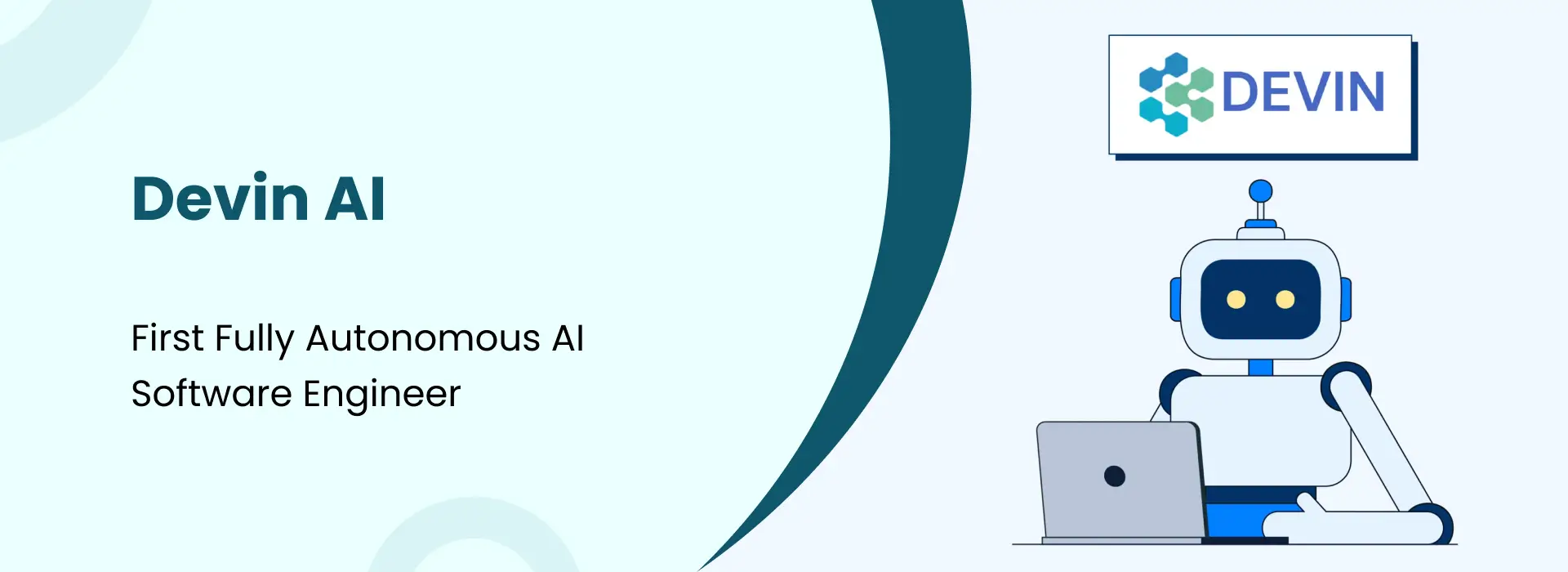 Devin AI logo on dark futuristic technology background
