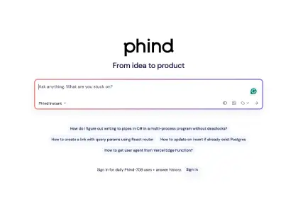 Phind AI — From Idea to Product, AI Search for Developers