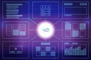 v0 Vercel AI tool generating multiple web UI layouts from text prompts