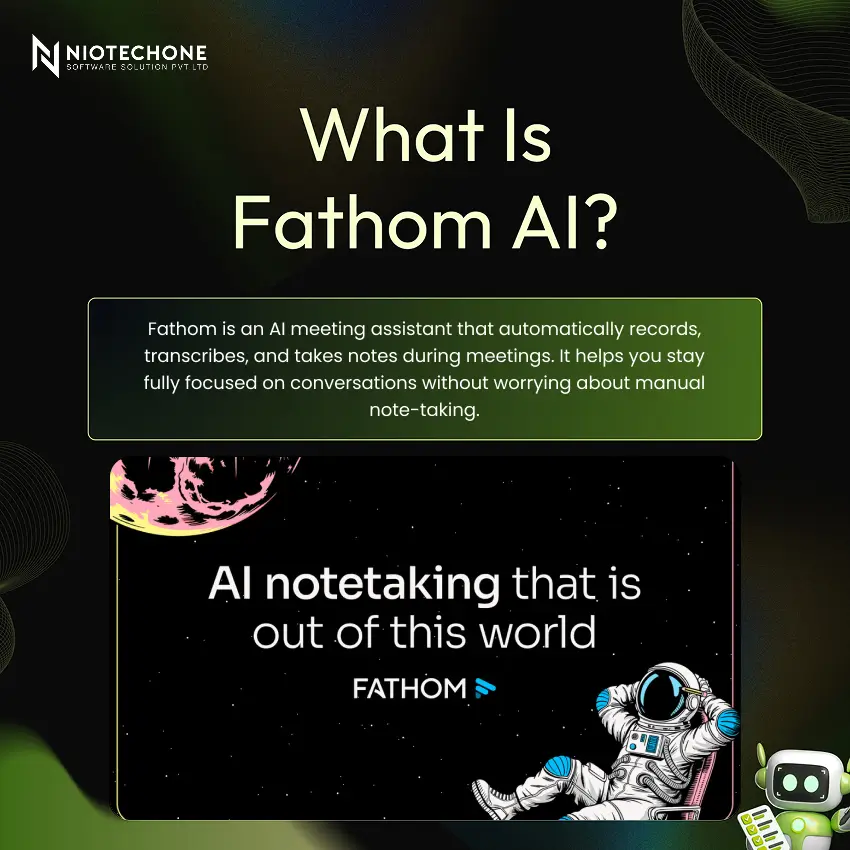 What Is Fathom AI meeting assistant explainer graphic